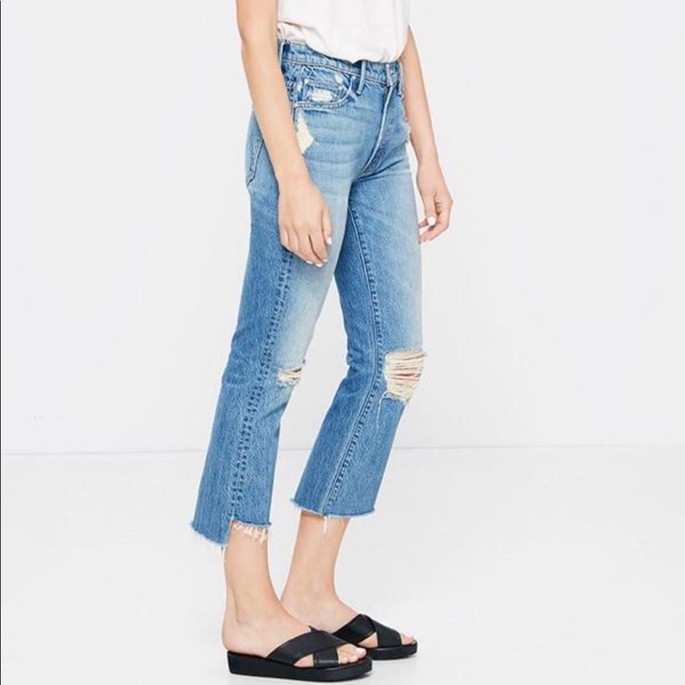 NWOT Mother the insider crop step fray jean